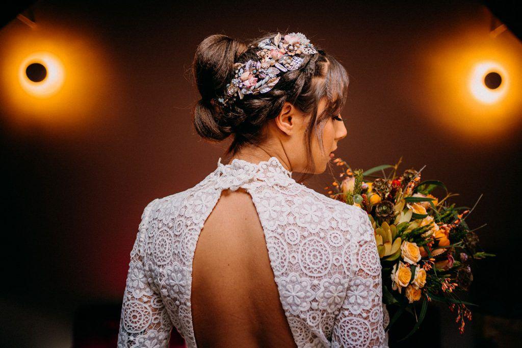 tela del vestido de novia